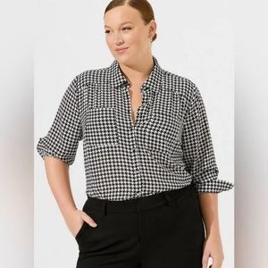 Torrid Madison Georgette Button-Up Long Sleeve Shirt size 5 (28)